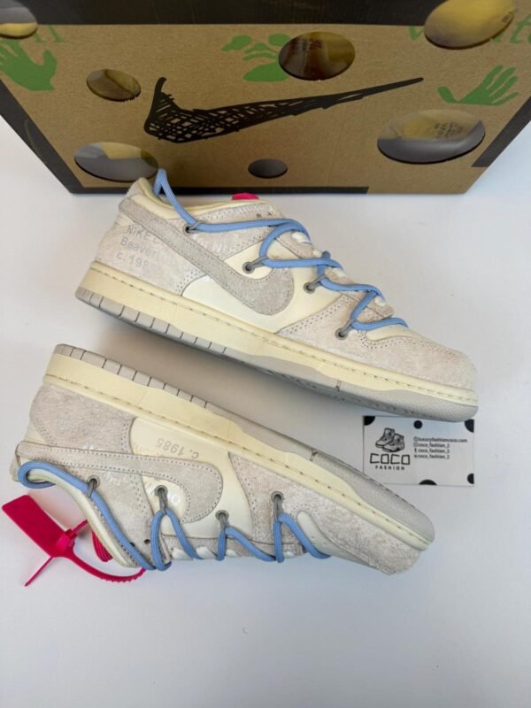 Nike Dunk OFF White Low "Grey-Light Blue" - Slika 3