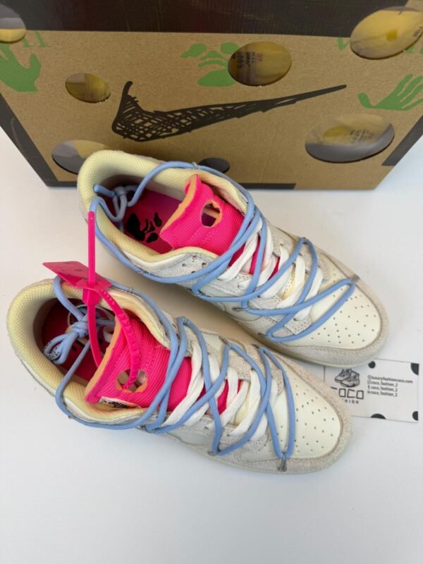 Nike Dunk OFF White Low "Grey-Light Blue" - Slika 4