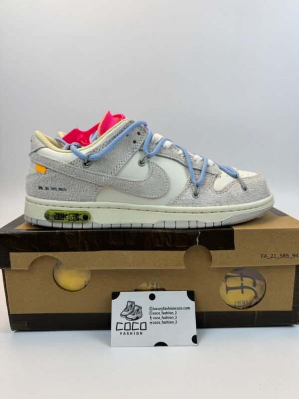 Nike Dunk OFF White Low "Grey-Light Blue"