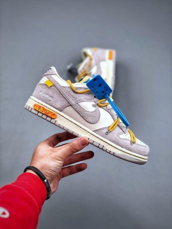 Nike Dunk OFF White Low "Grey-Yellow" - Slika 2