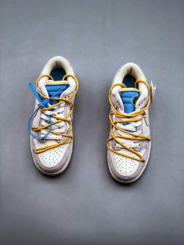 Nike Dunk OFF White Low "Grey-Yellow" - Slika 4