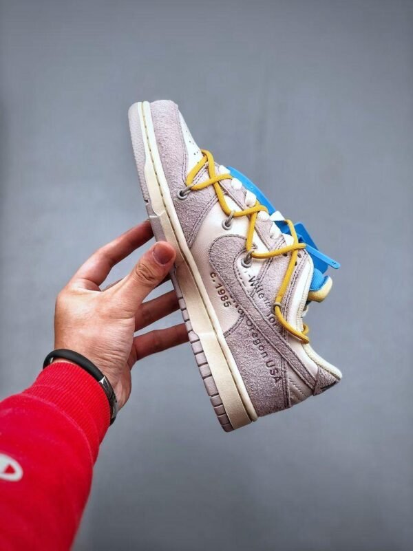 Nike Dunk OFF White Low "Grey-Yellow" - Slika 5
