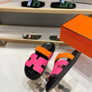 Hermes Noisette Sandala "Pink Orange"