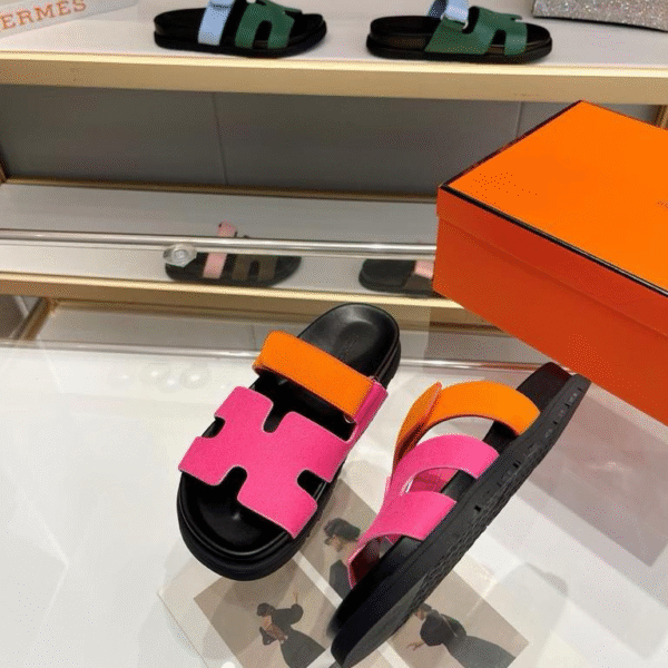 Hermes Noisette Sandala "Pink Orange"