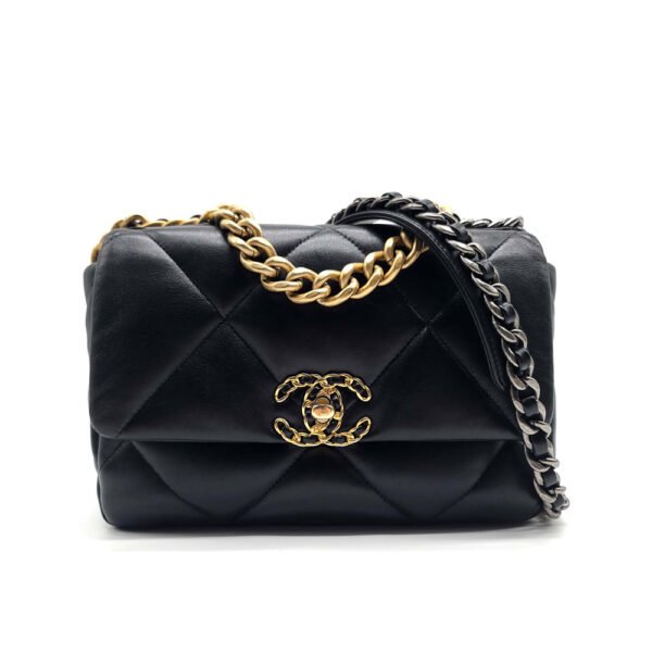 Chanel 19 Flap Bag Black Lambskin