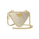 Torba Prada MINI PATENT POUCH "White Beige"