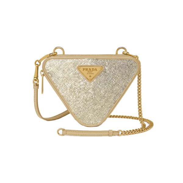 Torba Prada MINI PATENT POUCH "White Beige"