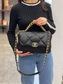 Chanel 19 Flap Bag Black Lambskin