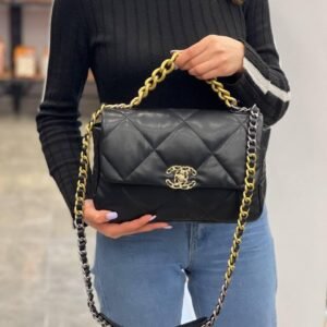 Chanel 19 Flap Bag Black Lambskin