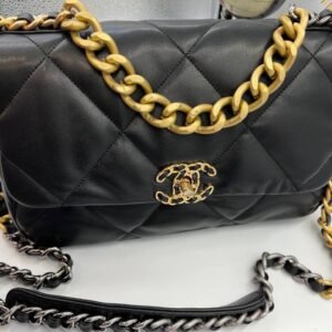 Chanel 19 Flap Bag Black Lambskin
