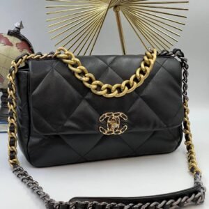 Chanel 19 Flap Bag Black Lambskin
