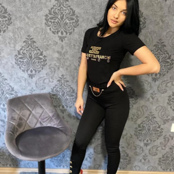 Komplet Elisabetta Franchi Paris "Black Golden" - Slika 2