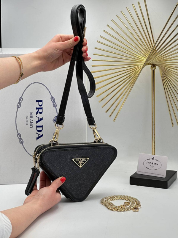 Torba Prada MINI PATENT POUCH "Black"