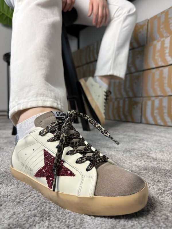 Golden Goose "Cream White - Red Star" - Slika 4