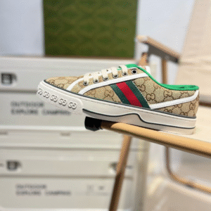 Gucci Shoes "Light Brown - Green, White"
