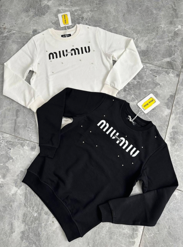 Majice dugi rukav Miu Miu "Black White" - Više Boja