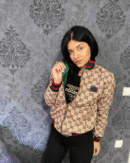 Tanka Jakna Gucci "Light Brown - Red, Green"