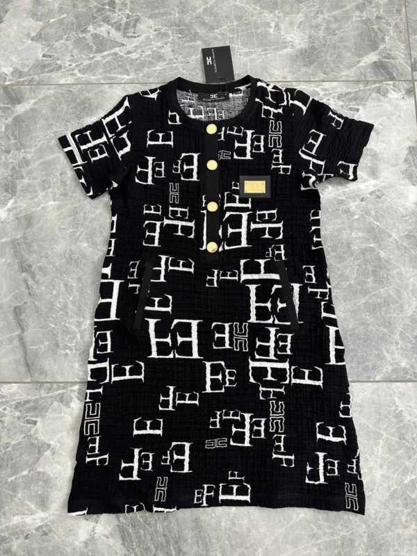 Haljina Elisabetta Franchi "Black, White - Golden" V2 - Slika 2