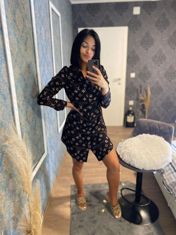 Haljina Louis Vuitton Paris "Black" - Slika 3