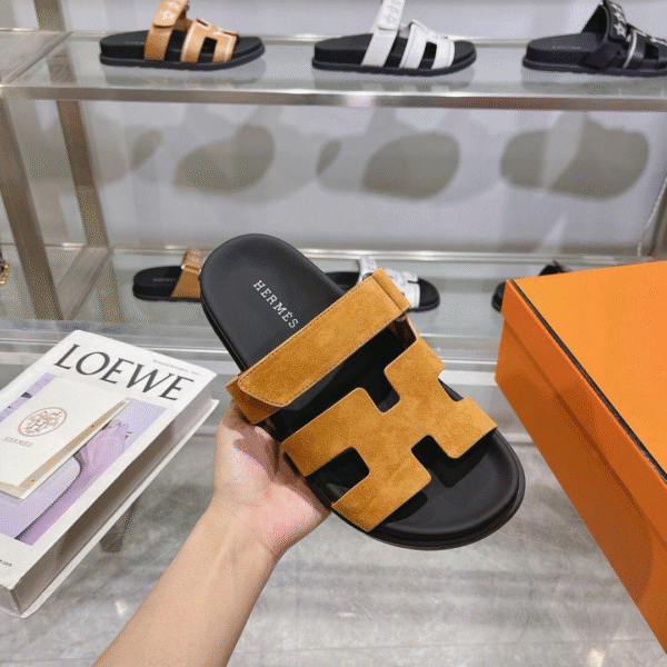 Hermes Noisette Sandala "Black Orange"