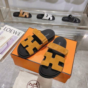 Hermes Noisette Sandala "Black Orange"