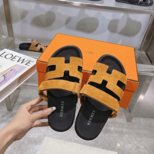 Hermes Noisette Sandala "Black Orange"