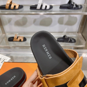 Hermes Noisette Sandala "Black Orange"