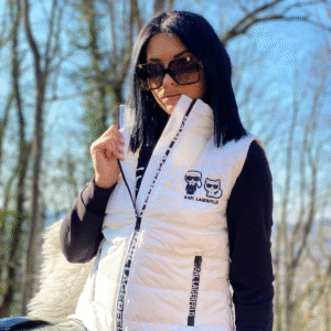 Prsluk Karl Lagerfeld "Black - White" Simple