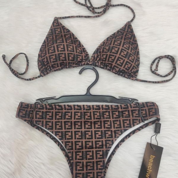 Kupaći kostim Fendi "Light Brown - Black"