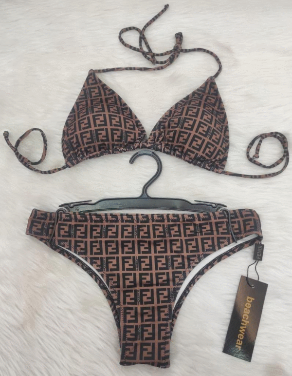 Kupaći kostim Fendi "Light Brown - Black"