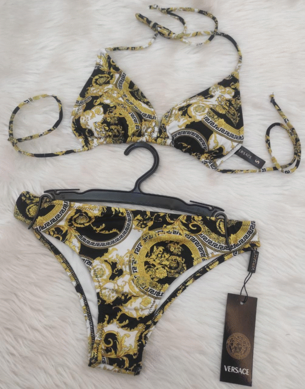 Kupaći kostim Versace "Black, White Yellow"
