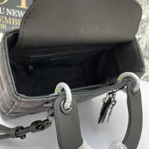 Christian Dior Black Ultra Matte Medium Lady Dior Bag