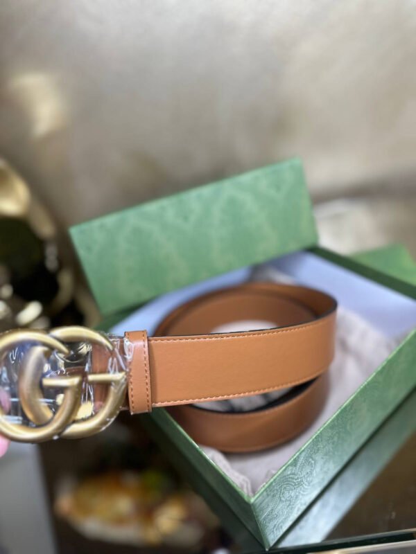 Gucci Belt Brown-Golden