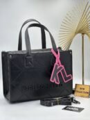 Torba Karl Lagerfeld K/SKUARE EMBOSSED TOTE BAG "Black - White"