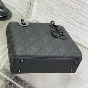 Christian Dior Black Ultra Matte Medium Lady Dior Bag