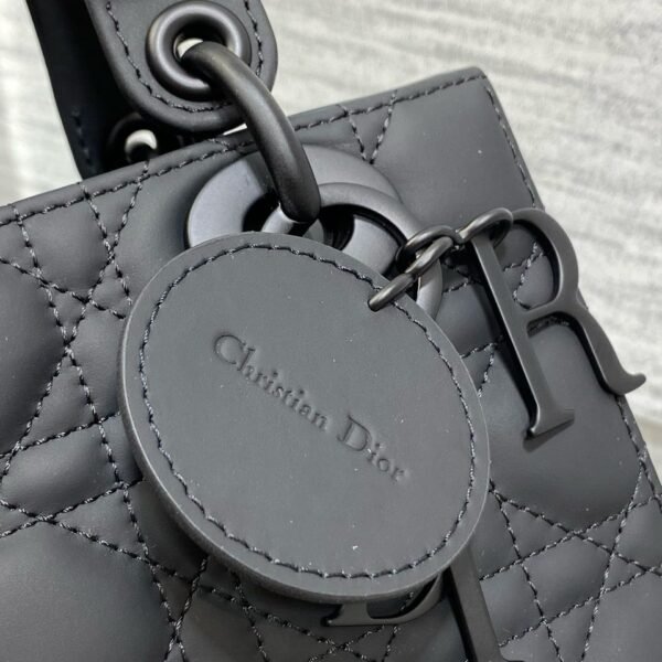 Christian Dior Black Ultra Matte Medium Lady Dior Bag