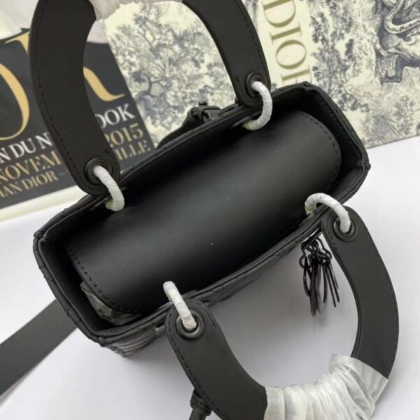 Christian Dior Black Ultra Matte Medium Lady Dior Bag