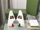 Gucci White Leather With Bee