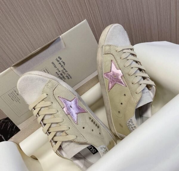 Golden Goose Beige / Pink Star - Slika 10