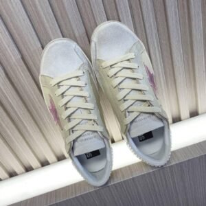 Golden Goose Beige / Pink Star