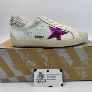 Golden Goose Beige / Pink Star