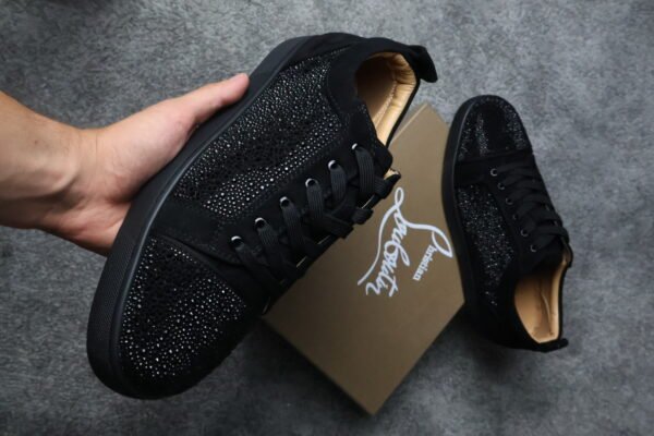 Tenisice Christian Louboutin Black Sparkle - Slika 2