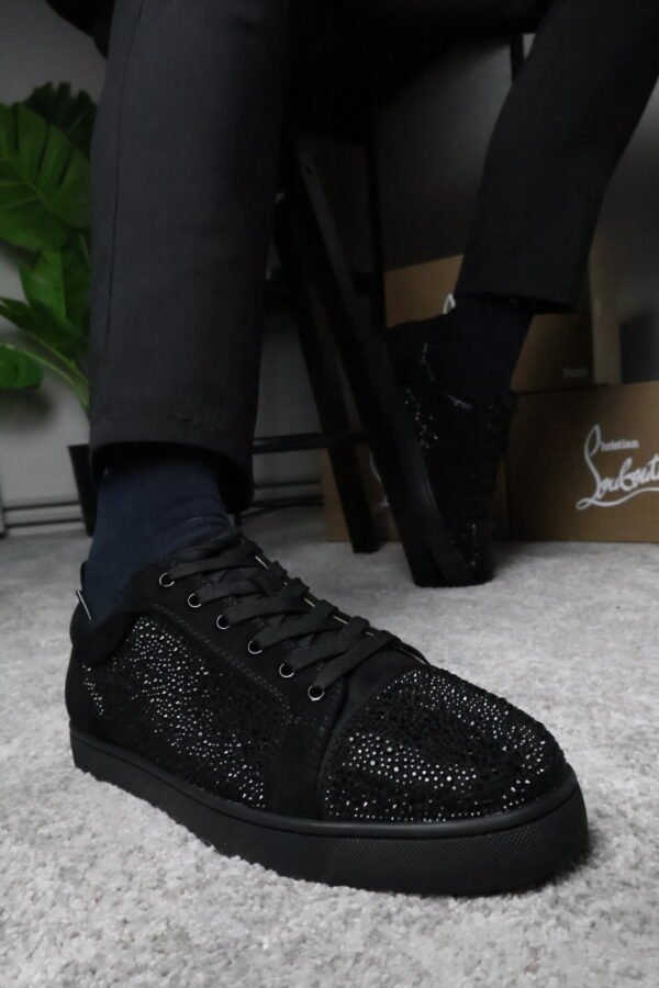 Tenisice Christian Louboutin Black Sparkle - Slika 5