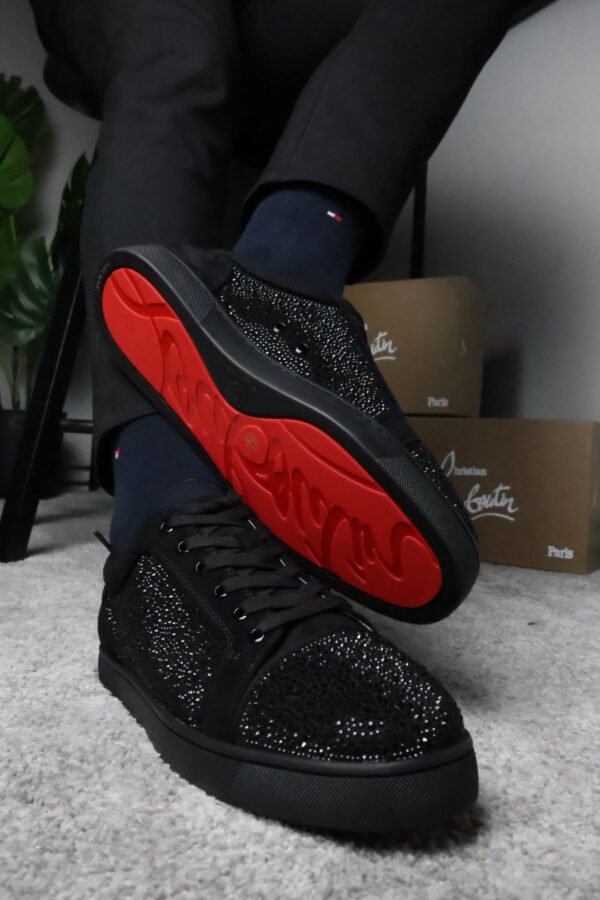 Tenisice Christian Louboutin Black Sparkle - Slika 6