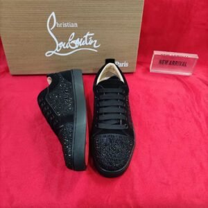 Tenisice Christian Louboutin Black Sparkle