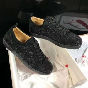 Tenisice Christian Louboutin Black Sparkle