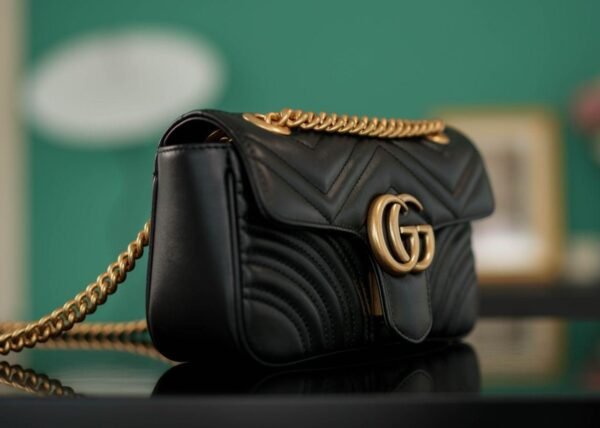 Gucci Marmont bag Black Leather  MINI - Slika 8
