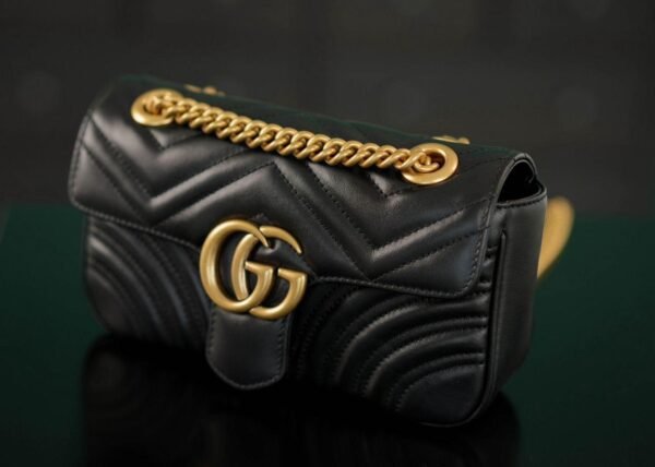 Gucci Marmont bag Black Leather  MINI - Slika 9