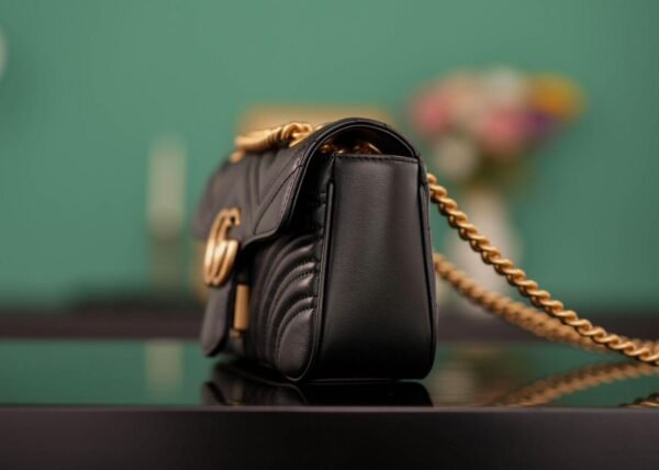 Gucci Marmont bag Black Leather  MINI - Slika 11