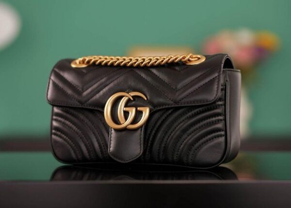 Gucci Marmont bag Black Leather  MINI - Slika 12